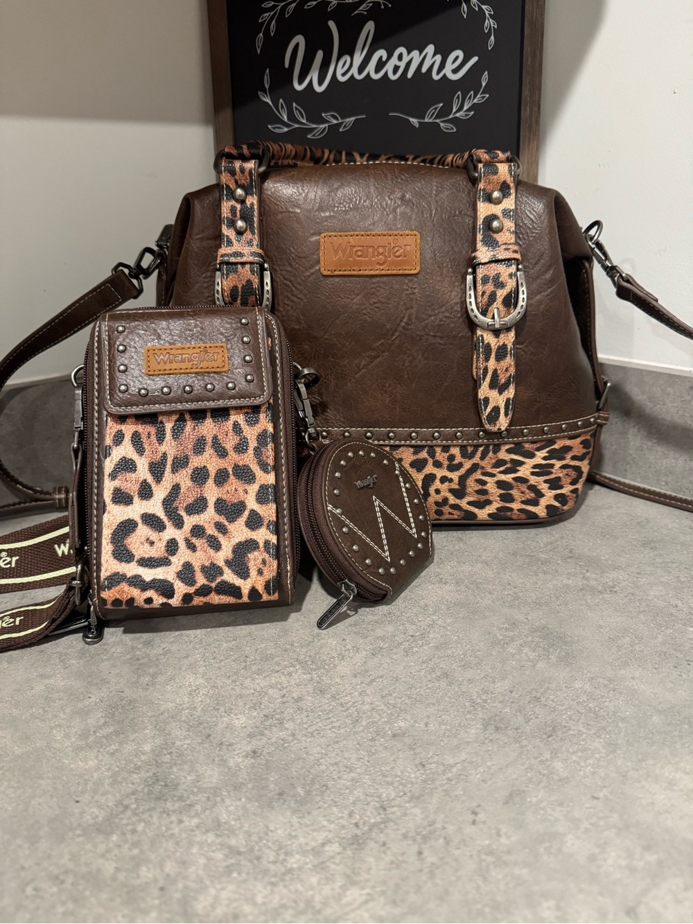 Three Piece Wrangler/Montana West Collaboration Doctor Bag Set! EUC!! - Picture 1 of 16